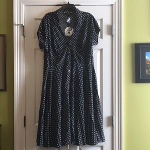 Black and white dress.